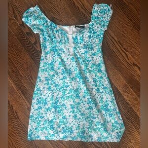 Blue flowery dress